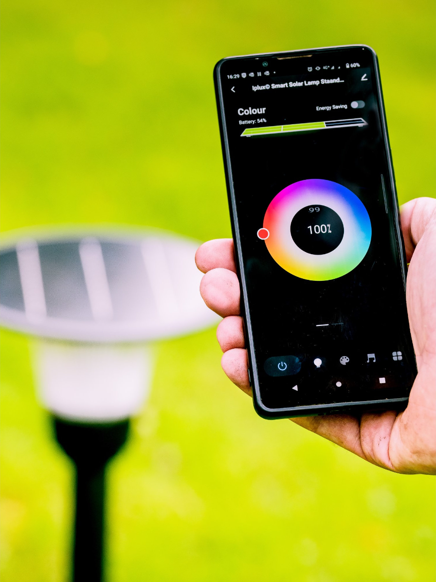 Smart lampe solaire Iplux® Florence sur pied 62cm - Haute qualité - Durée de combustion 15 heures - 2