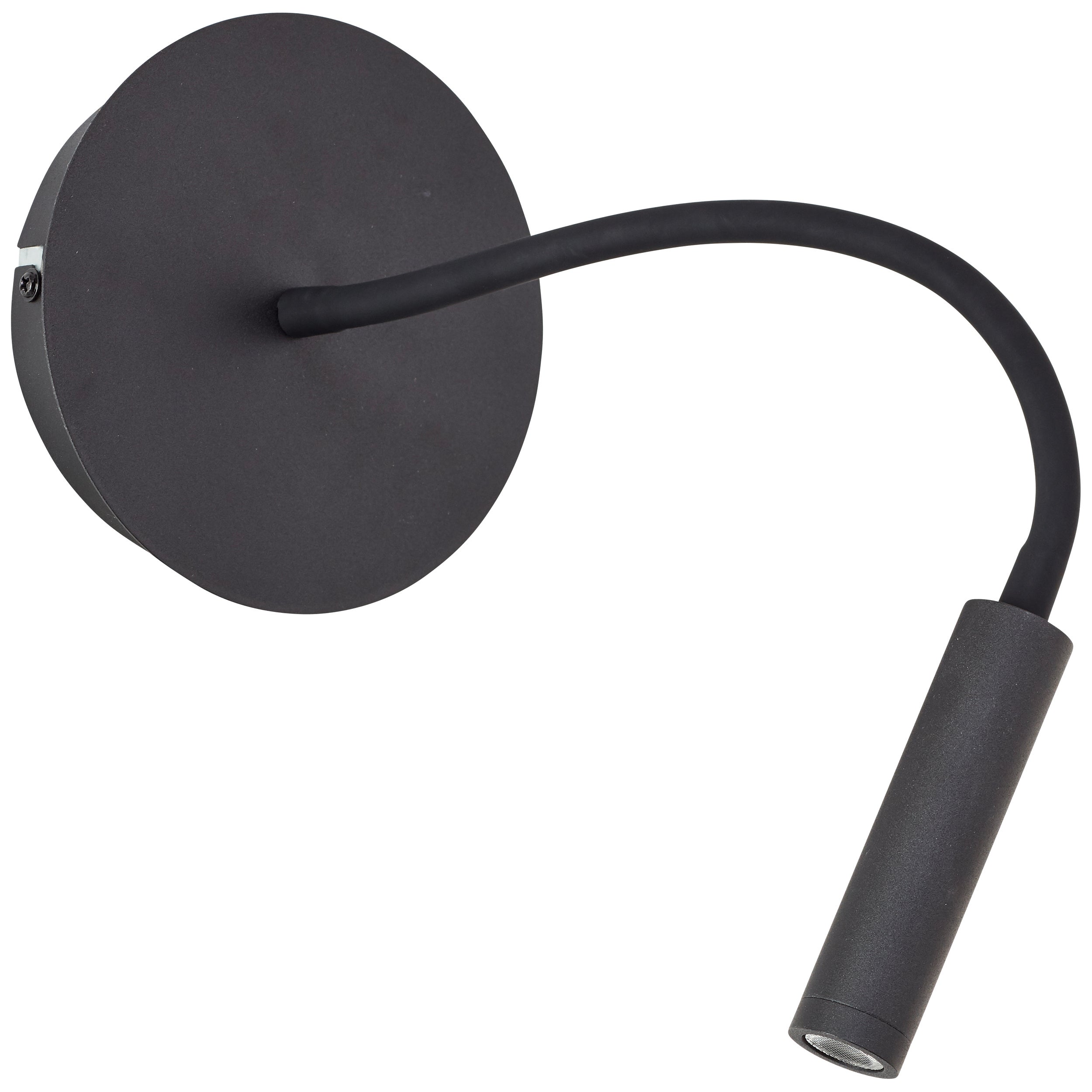 Reflektor ścienny LED Brilliant Jutta z elastycznym ramieniem i przełącznikiem z czarnego piaskowego metalu/czarnego plastiku 4,1 W zintegrowana dioda - 2
