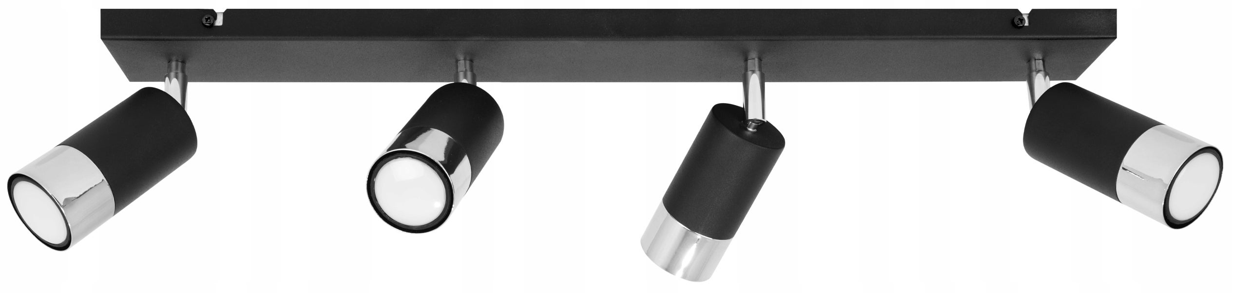 Lampa sufitowa wisząca Hugo spot czarny 4xGU10 klosz metalowy czarny/srebrny Light Home LH
