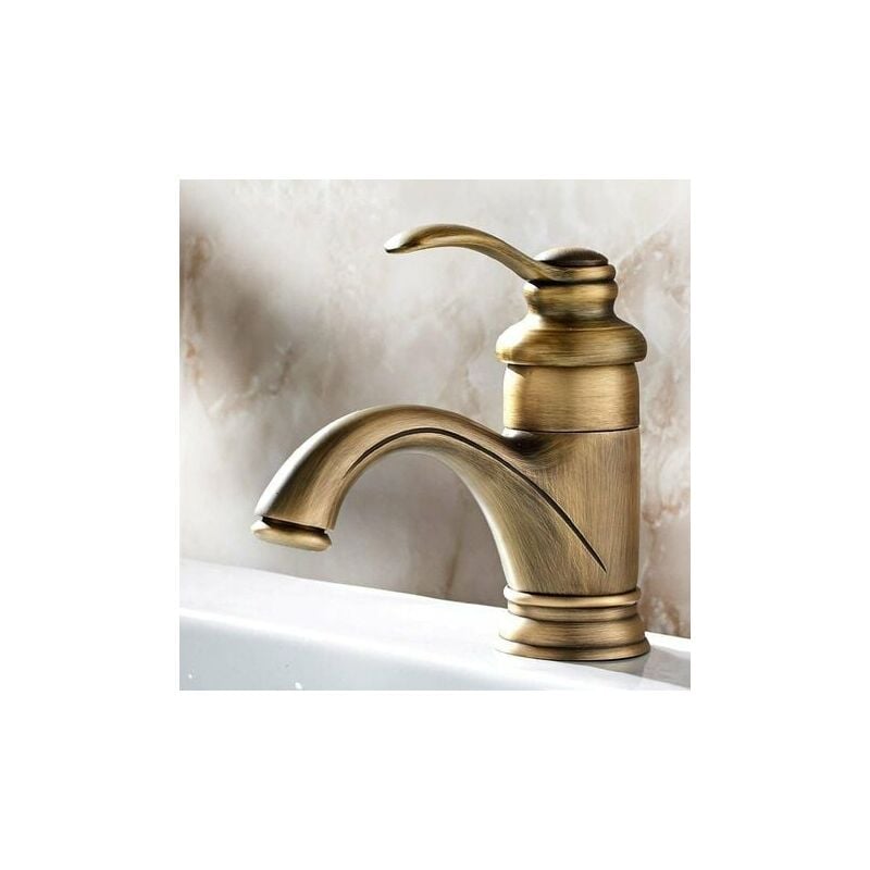 Antyczna, europejska bateria umywalkowa z ciepłą i zimną wodą