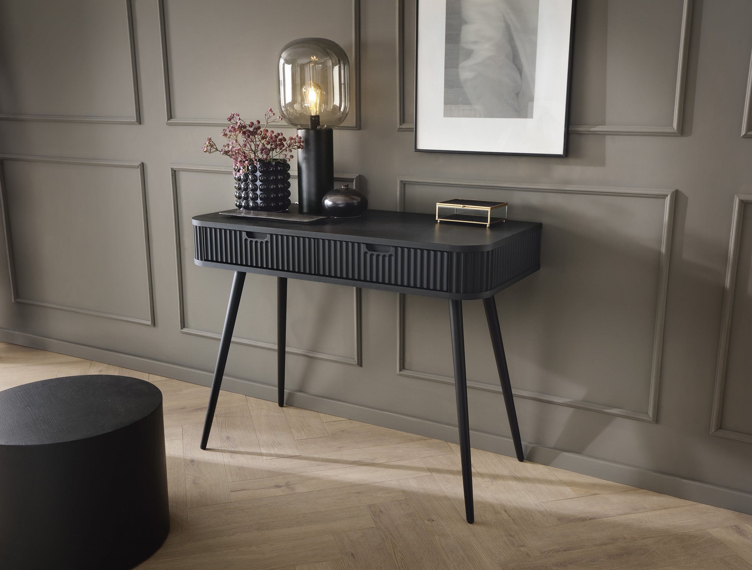 Console ROMA 103 cm Noire | Leroy Merlin