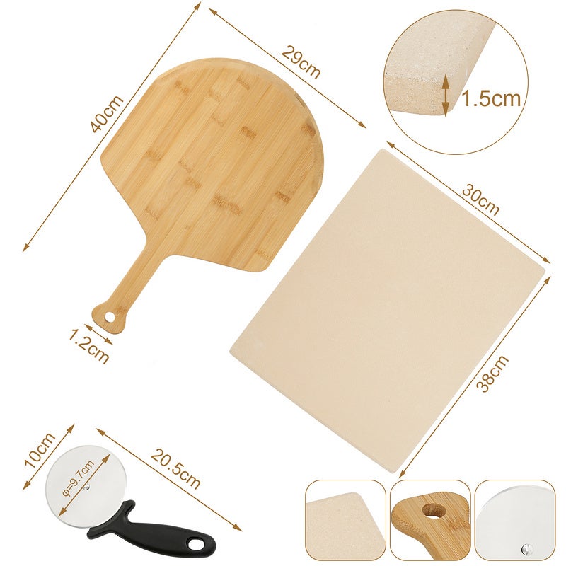 Pietra Per Pizza In Cordierite Oikabio – Rotonda 30.5 Cm, Per Forno, Barbecue E Cottura Di Pane E Formaggi