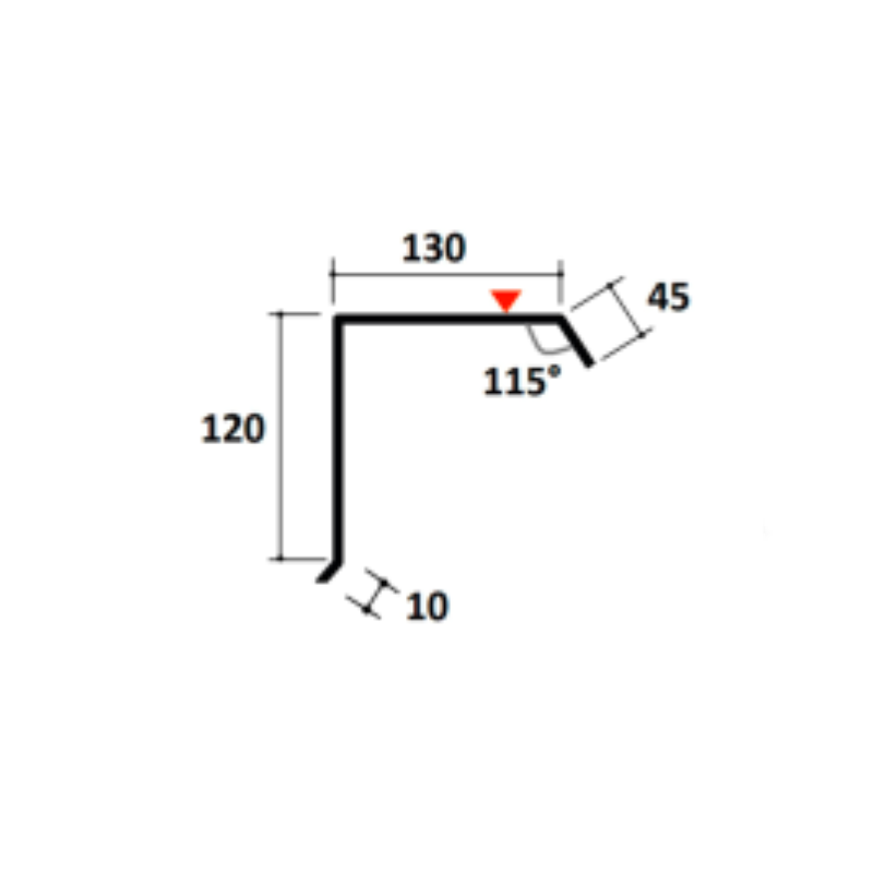 Bande de Rive Longueur 2,10m - Gris Anthracite RAL 7016 - 2