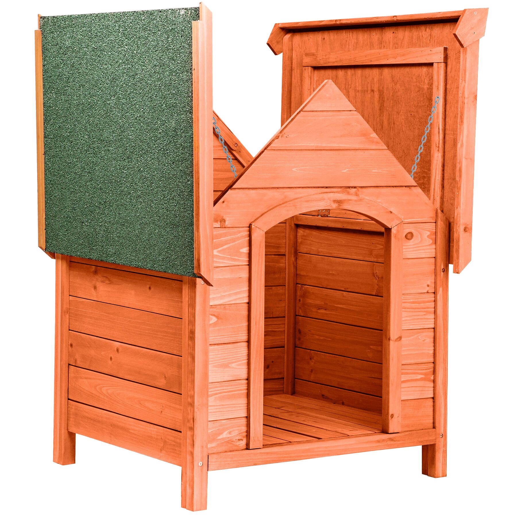 TECTAKE Casota de cão Fabricado em madeira envernizada - 3