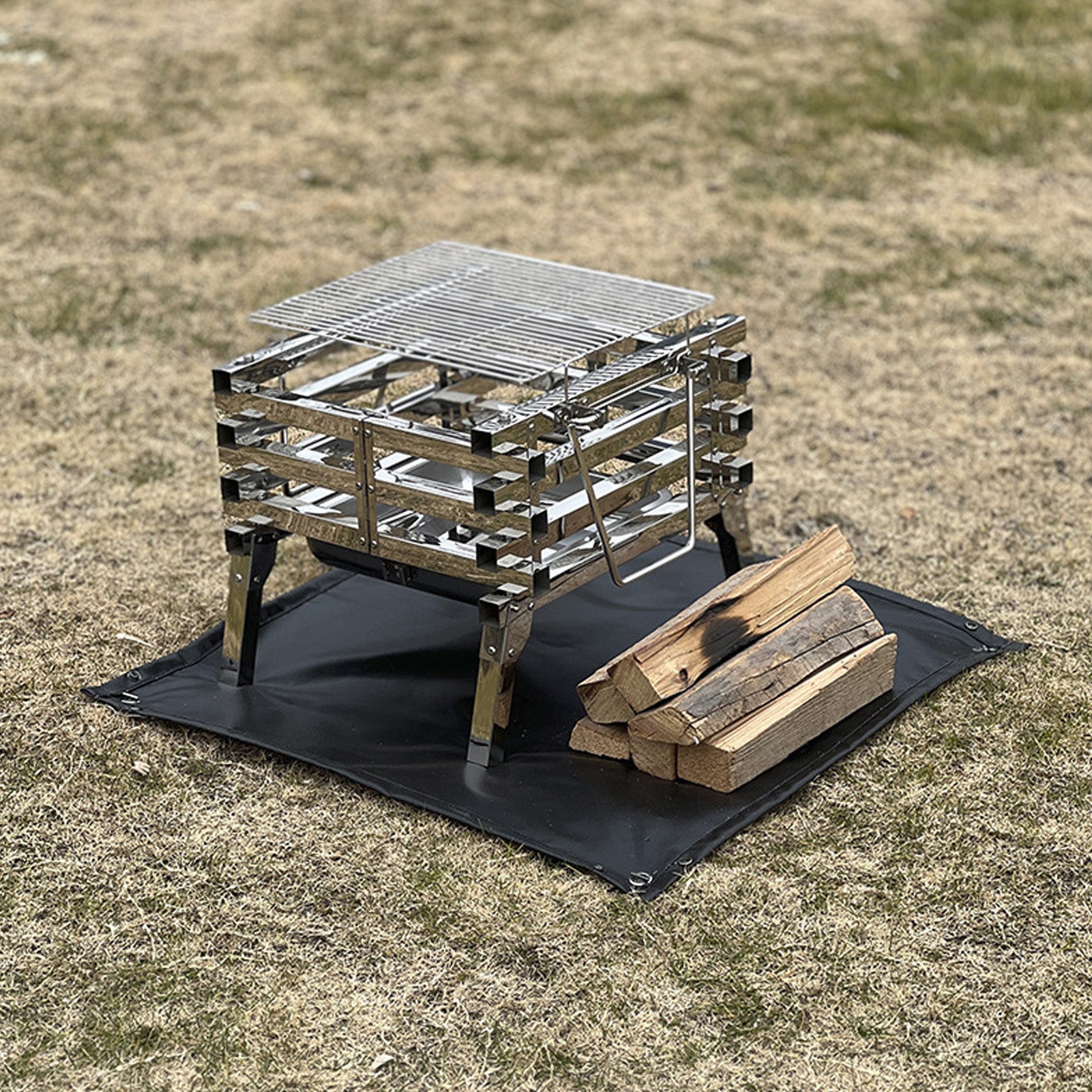 Outdoor camping coupe-feu tapis résistant aux hautes températures silicone matelas isolant poêle à bois tapis de barbecue coupe-feu tapis de sol - 7