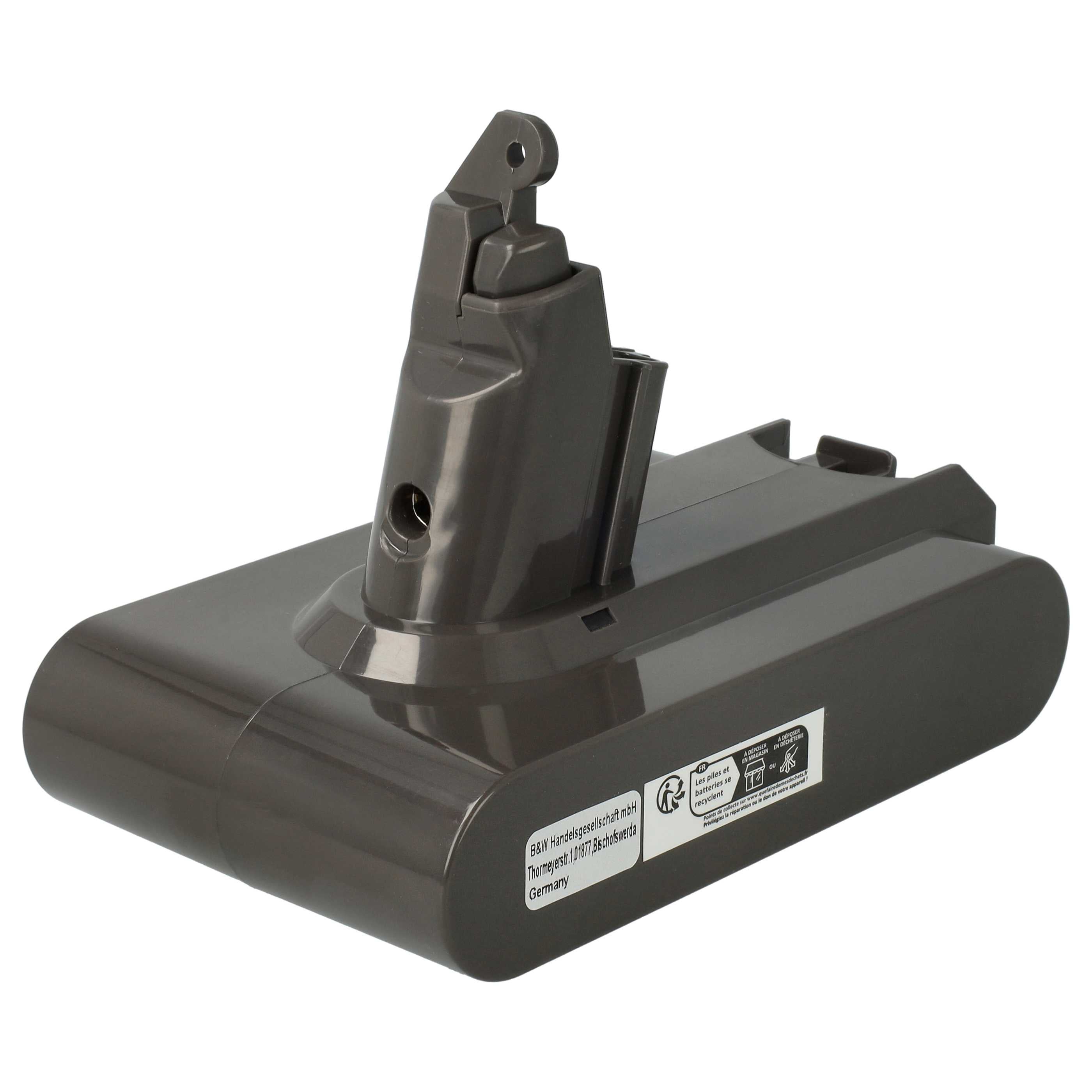 EXTENSILO 1x Batterie compatible avec Dyson V6 Animalpro, V6 Baby+Child, V6 Animal, V6 Absolute aspirateur noir (2500mAh, 21,6V, Li-ion) - 2