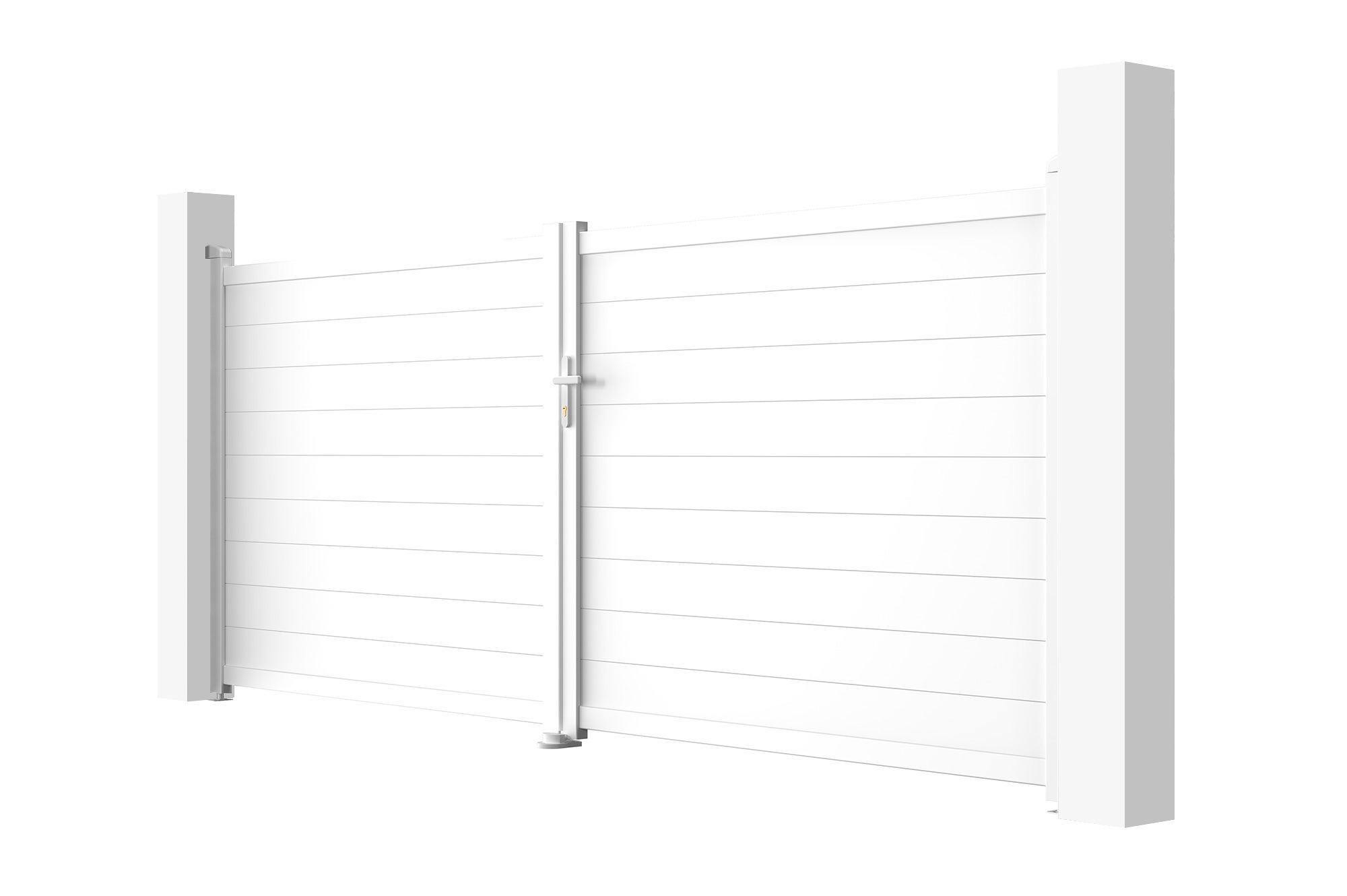 Portail battant 4m EIGER H.160cm blanc aluminium - 5