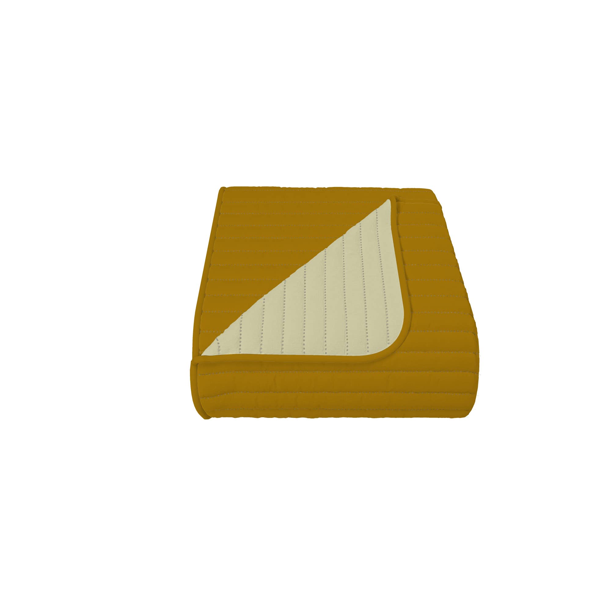 Sogni e Capricci Pets Summer Trapuntino Estivo, Microfiber, Multicolore (Senape/Crema), Matrimoniale - 2