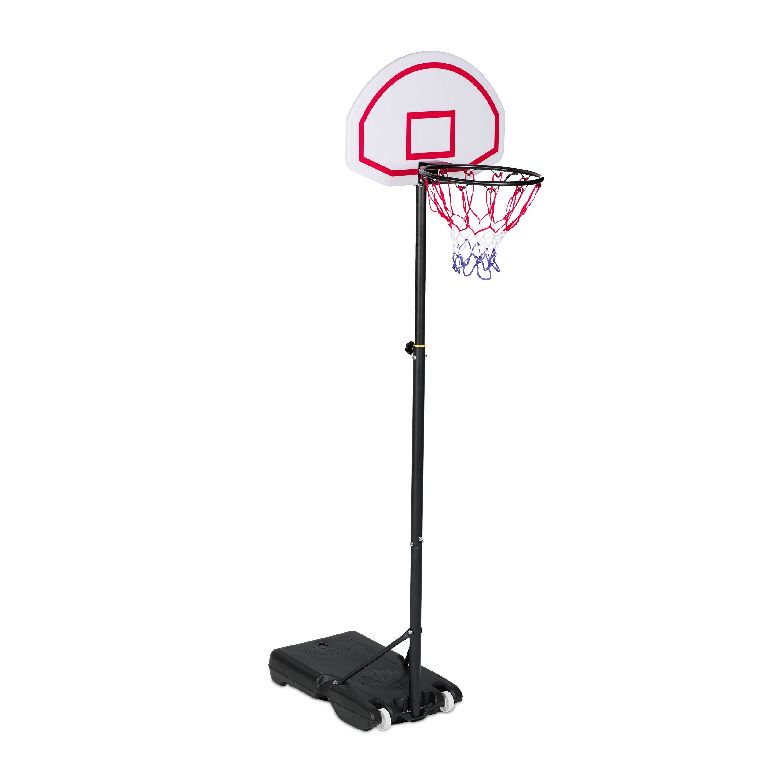 Relaxdays Panier de basket sur pied, mobile, réglable en hauteur Relaxdays Panier de basket sur pied, mobile, réglable en hauteur
