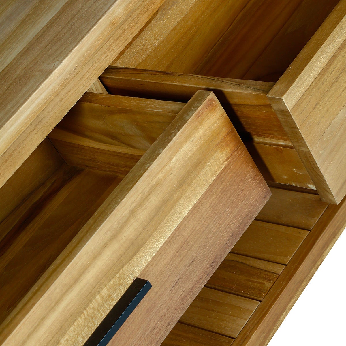 Meuble sous vasque teck massif 135 cm MARLI - 4
