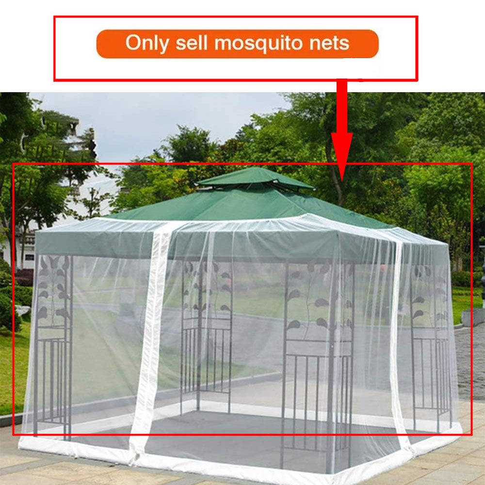 Zanzariera Per Gazebo Con Cerniera - 4 Pannelli, 300x360x220cm, Poliestere - Foto 3