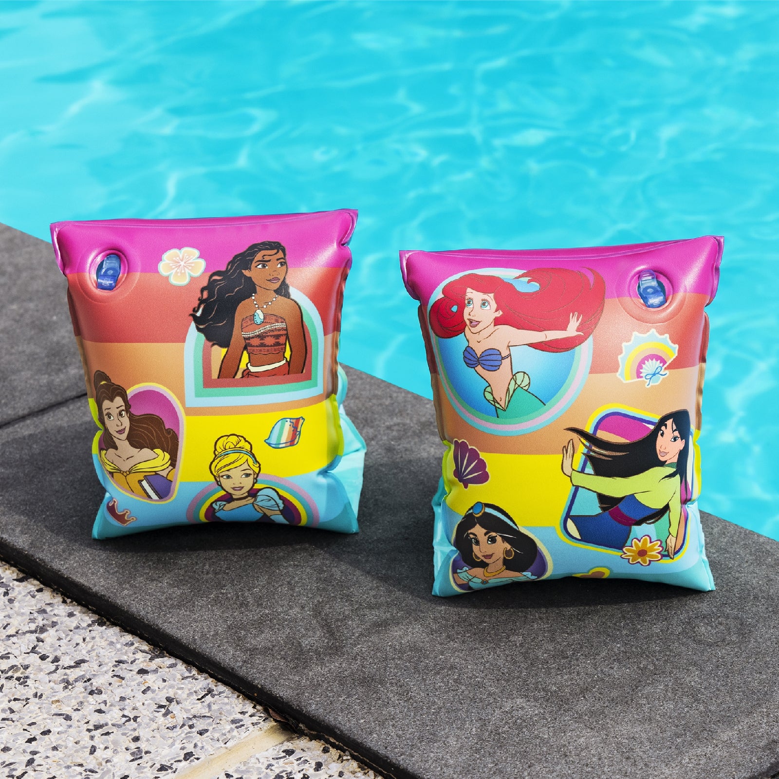 Rękawki inflacyjne dla dzieci z motywem księżniczek Disney, idealne na basen i plażę, gwarantowane bezpieczeństwo, Bestway - 3