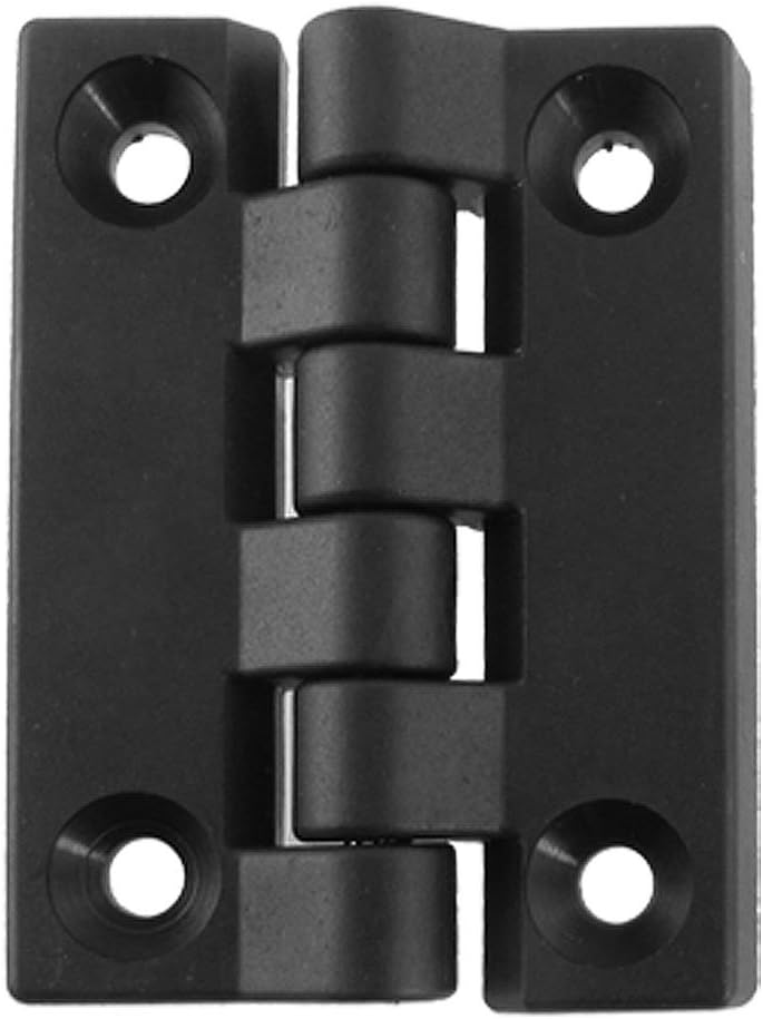 Czarny plastikowy zawias 103x82mm, składany, do drzwi