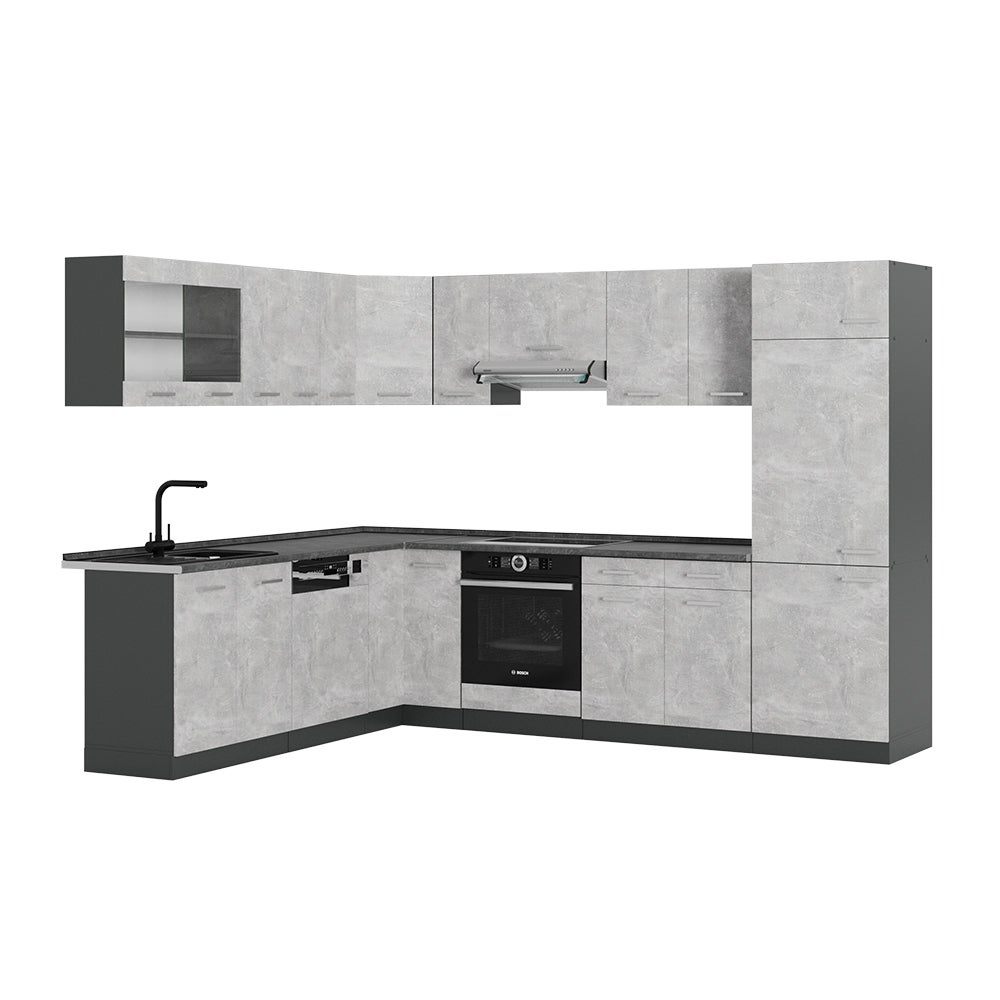 Vicco Kogoszczona kuchnia R-Line, Beton/antracyt, 287 x 60 cm , BP Antracyt