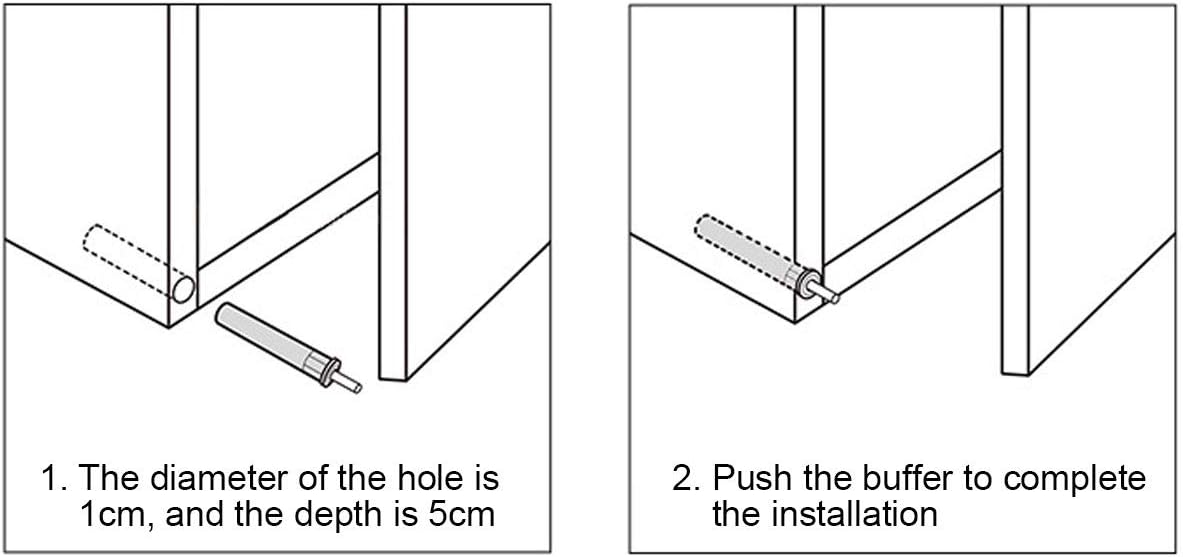 10 Pièces Amortisseur de Porte de Meuble Armoire plastique Amortisseur Push Système Tampon Pour Portes d'armoire Réduction du Bruit Anti Collision Amo - 5