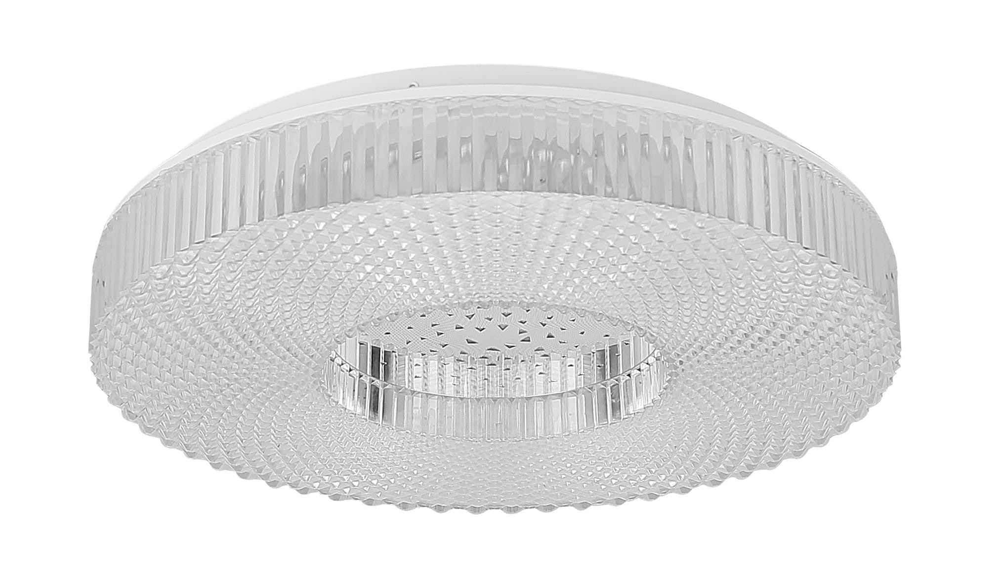 Plafon Shon okrągły biało-przezroczysty LED 24W 2800K-6500K 1700lm wym: 8,5 x 40 cm IP20 akryl Candellux