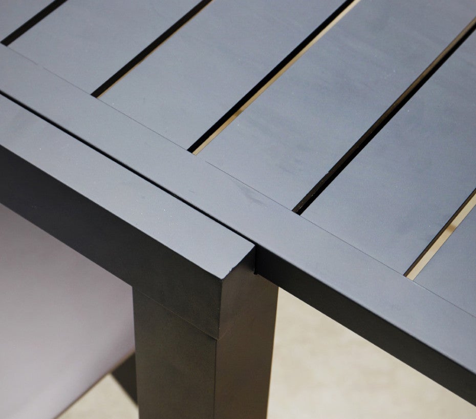 Ensemble table et chaises de jardin - 8 places - Gris Anthracite - GUETHARY - 4