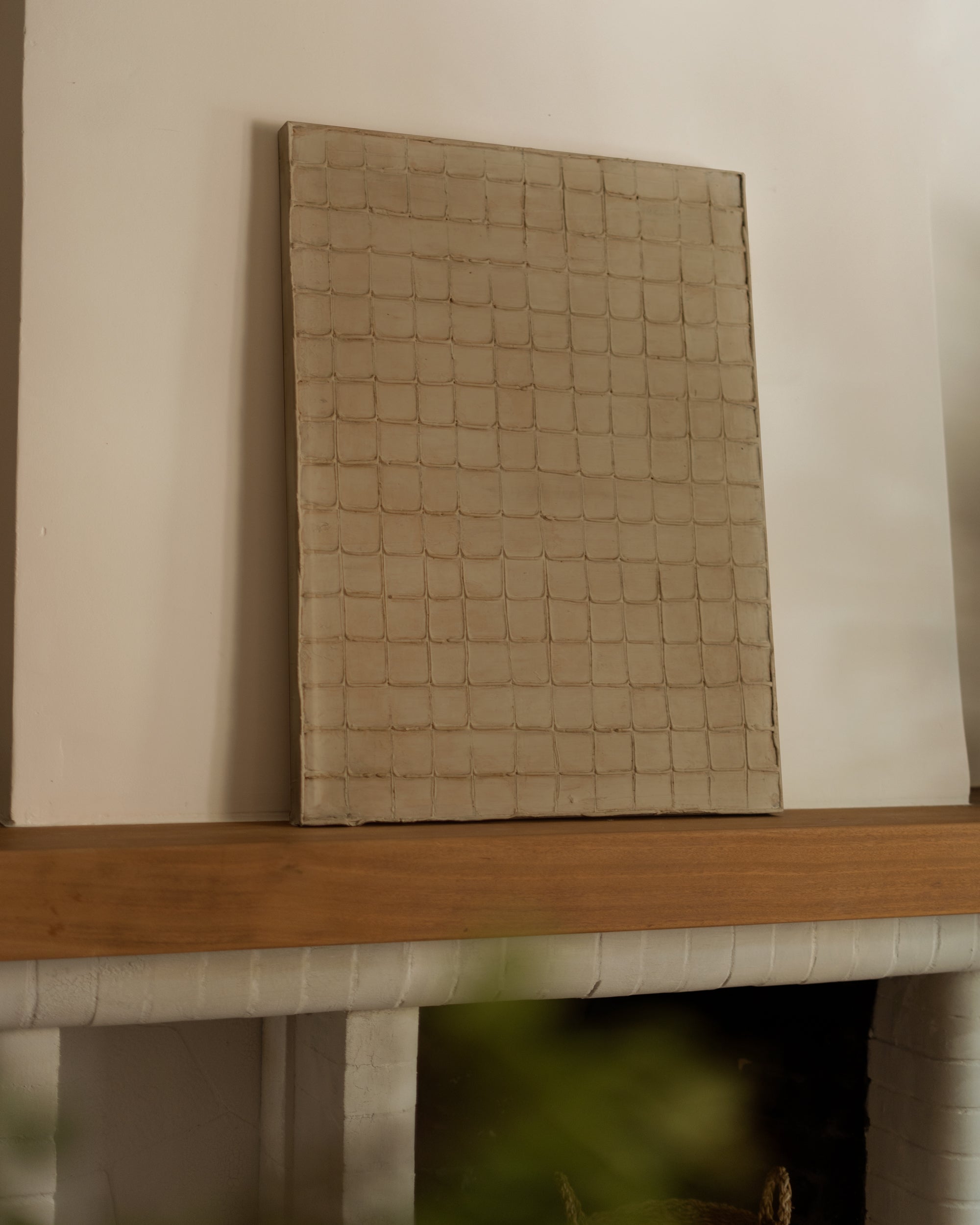 JAN - Tableau décoratif sur toile de coton avec cadre en bois marron foncé peint à la main à la peinture à l'huile 80x60cm - DECOWOOD - 4