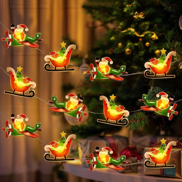 Dekoracyjne świąteczne lampki choinkowe, 10 stóp, 30 diod LED, odpowiednie na przyjęcia bożonarodzeniowe i dekoracje świąteczne.