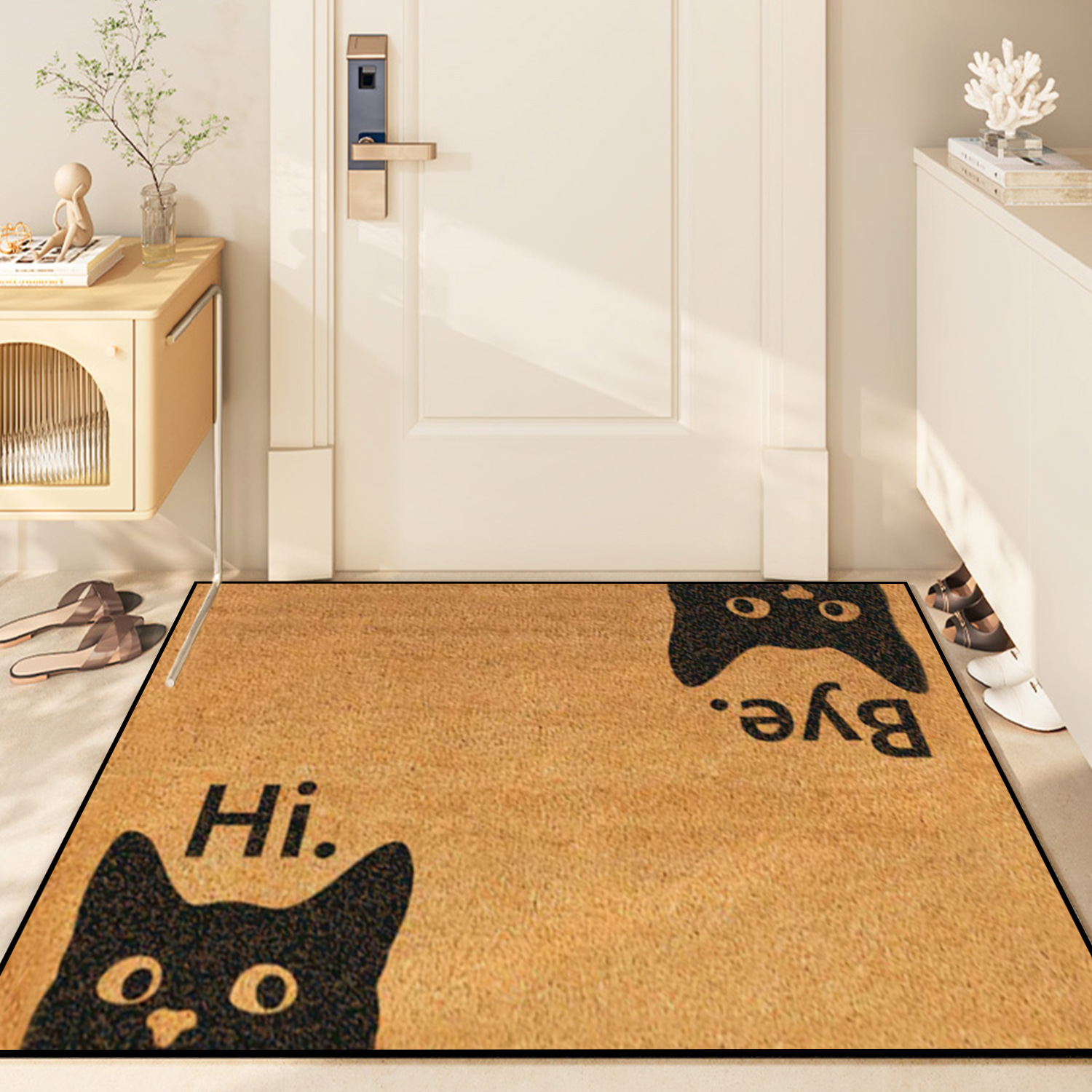 Wytrzymała wycieraczka z włókna kokosowego - 60x40cm - Mata powitalna pod drzwi, antypoślizgowa powierzchnia PVC i włókno kokosowe - Wejście do domu
