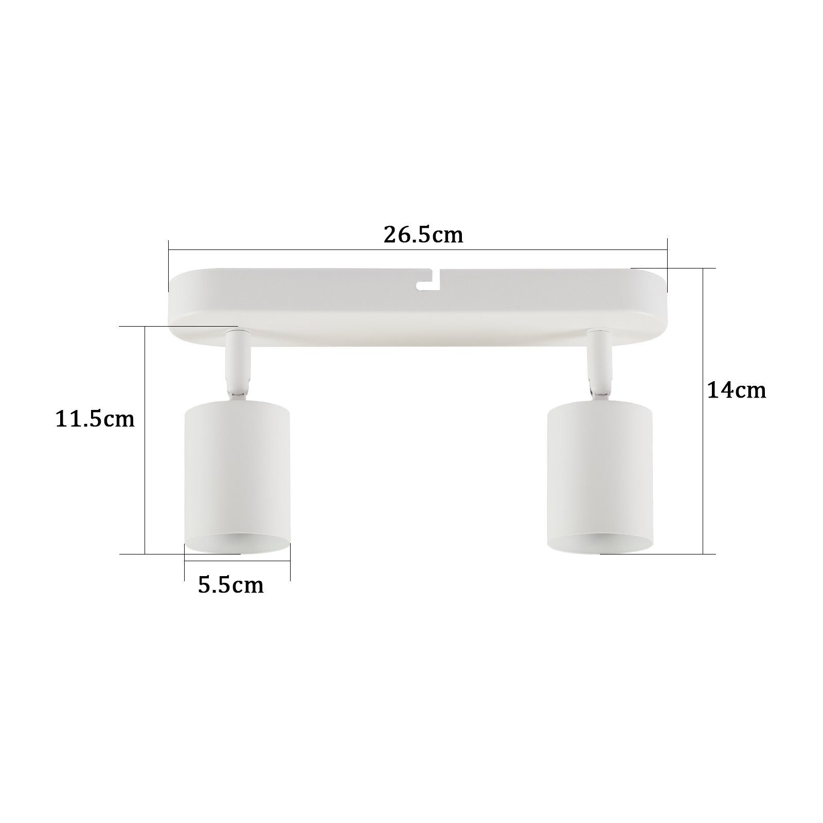 NETTLIFE 2 Focos blancos de techo para pasillo GU10 Lámpara de pared giratoria moderna para sala de estar, cocina, dormitorio y comedor - 4