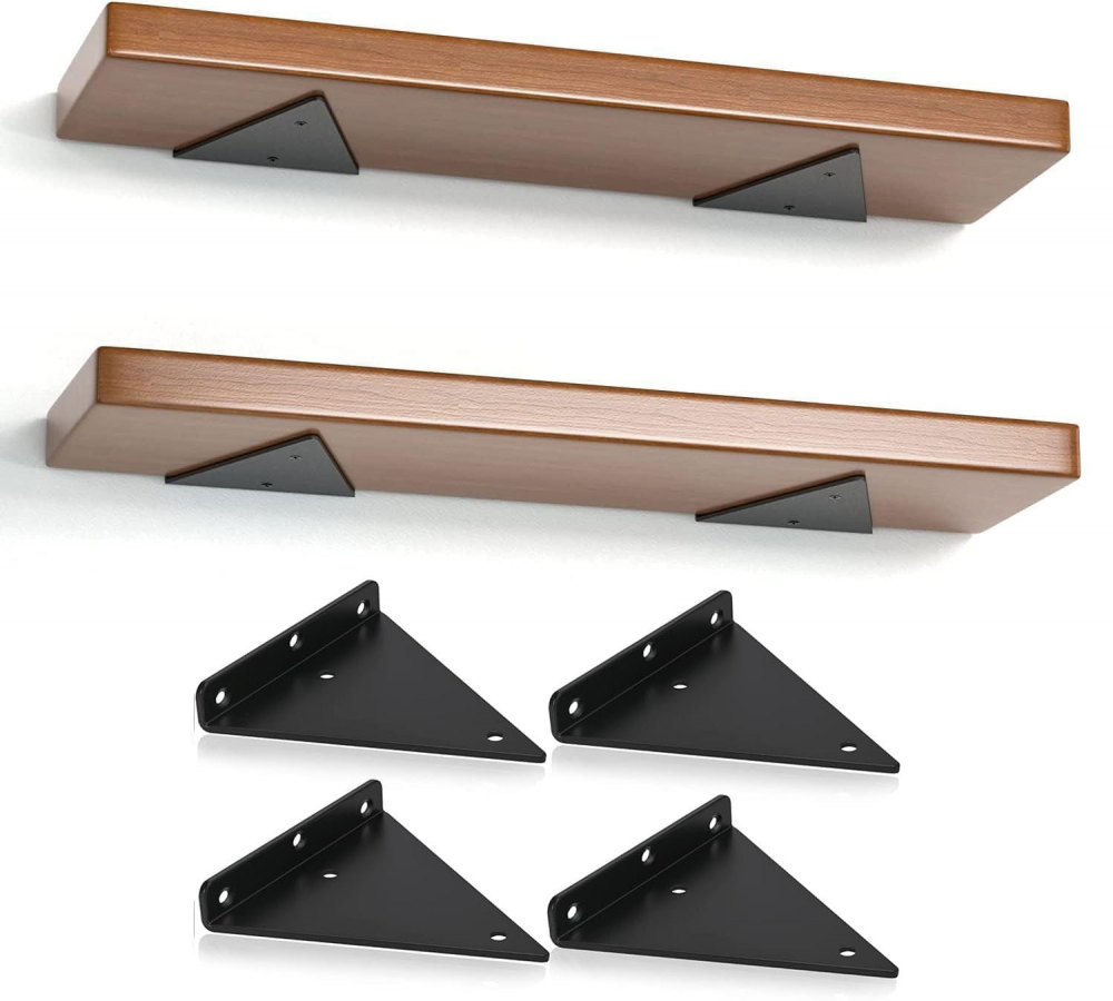 4 trójkątne wsporniki półek, 17 cm żelazne wsporniki półek pływających, metalowy wspornik ścienny do półek otwartych DIY