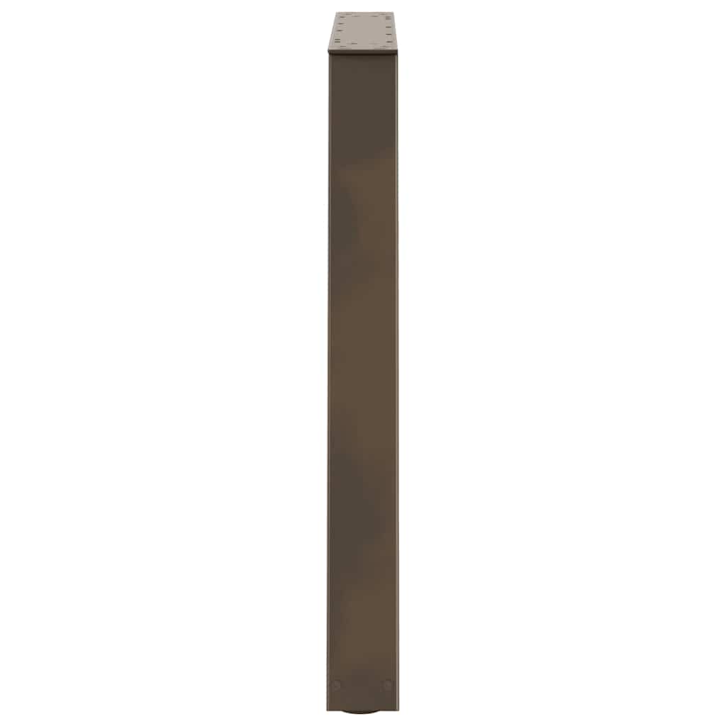 Maison Exclusive - Pieds de table à manger en forme de V 3 pièces Acier l 80 x (72-73,3) cm Acier - 6