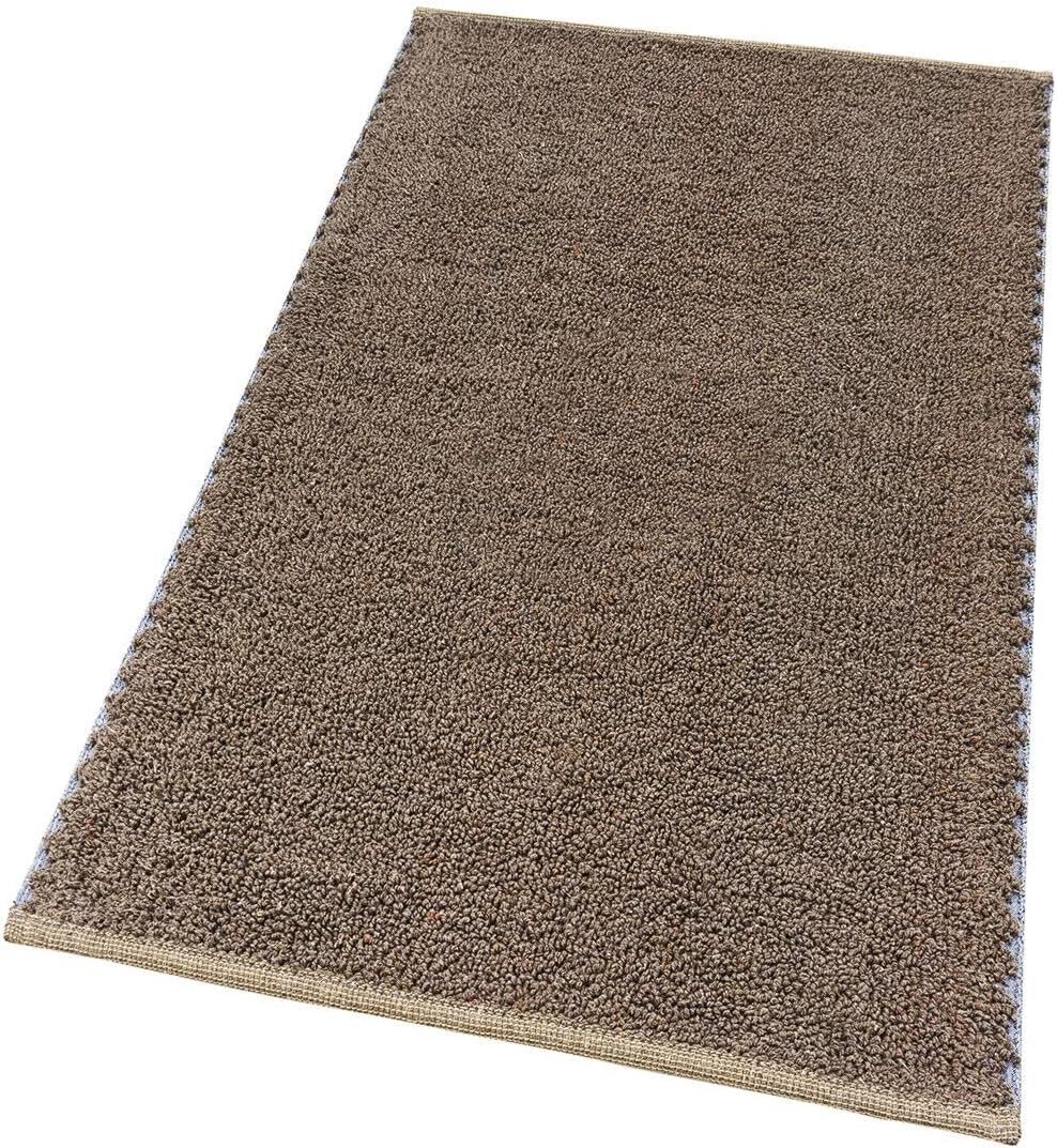 Tapete Banho 60x130 cm Tapete De Cabeceira Quarto Algodão Puro Macio Lavável 100% Fabricado Em Itália Castanho - 6