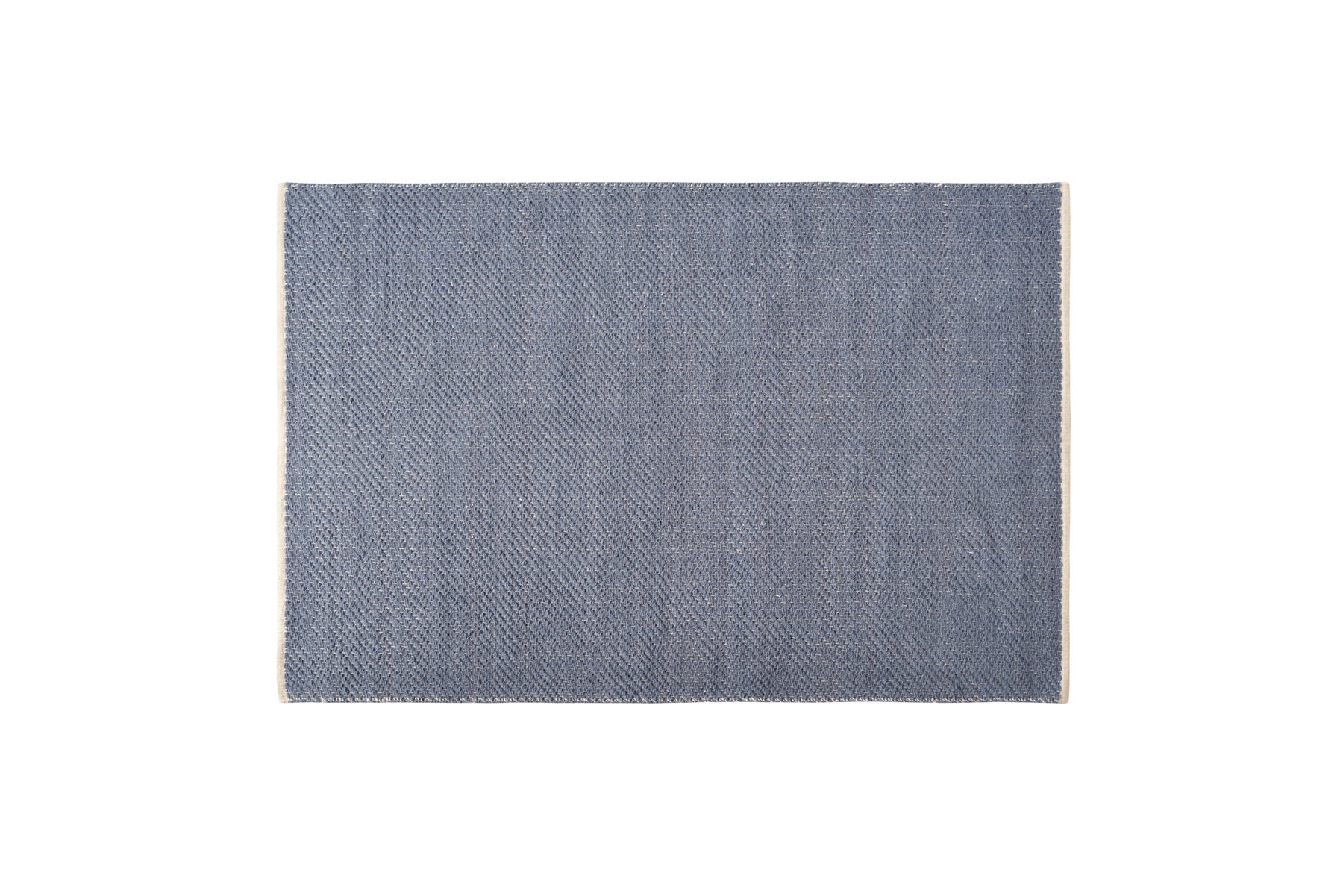 Niebieski dywan z wełny i juty 120x180 cm – Ręcznie robiony, ekologiczny, do każdego wnętrza