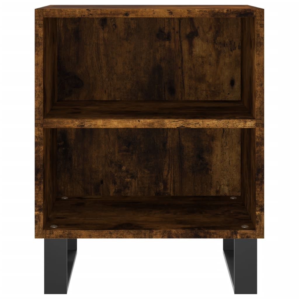 Table de chevet chêne fumé 40x30x50 cm bois d'ingénierie - 3
