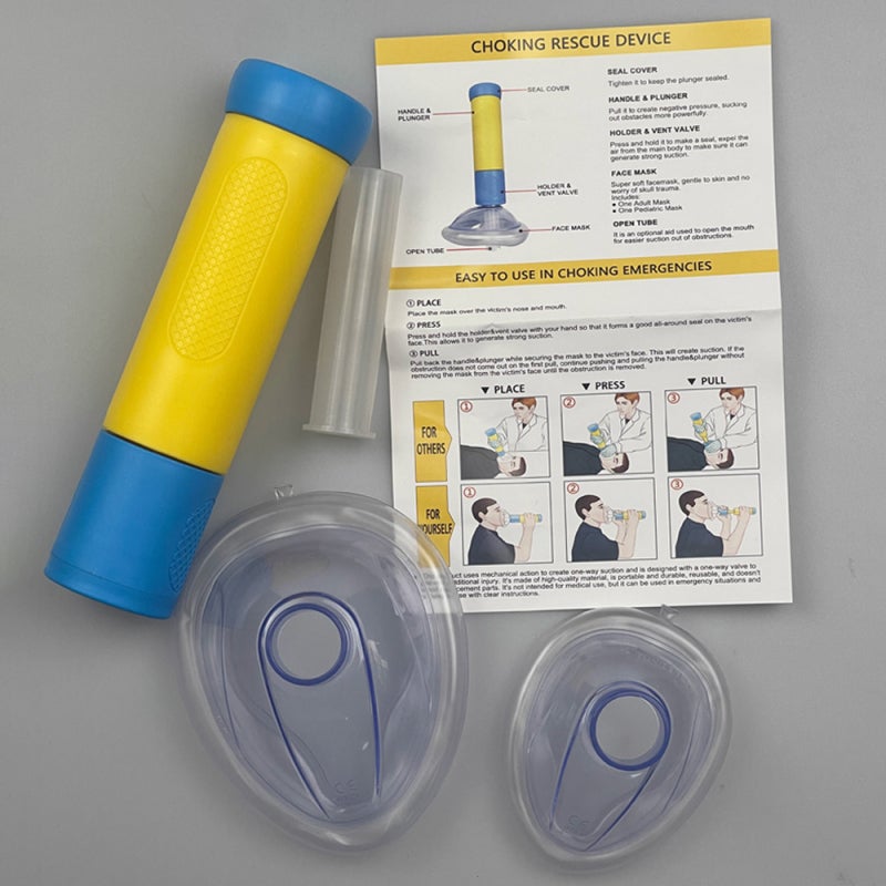 Dispositif de secours contre l'étouffement pour enfants et adultes, Avec 2 masques, Dispositif d'urgence portable contre l'étouffement - 3