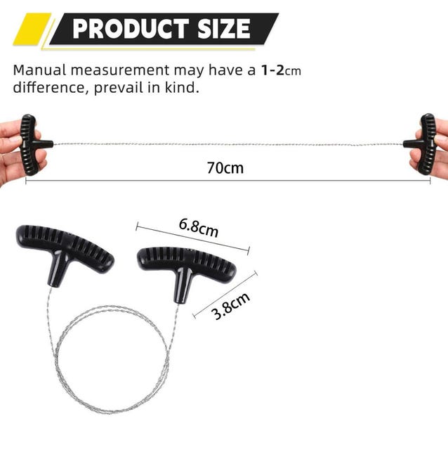 Pocket Saw Scie à Main, Tronçonneuse Manuelle Portable, Pocket Chainsaw kit Survie pour Camping, Randonnée, Survie Gear Pocket Saw Scie à Main, Tronçonneuse Manuelle Portable, Pocket Chainsaw kit Survie pour Camping, Randonnée, Survie Gear