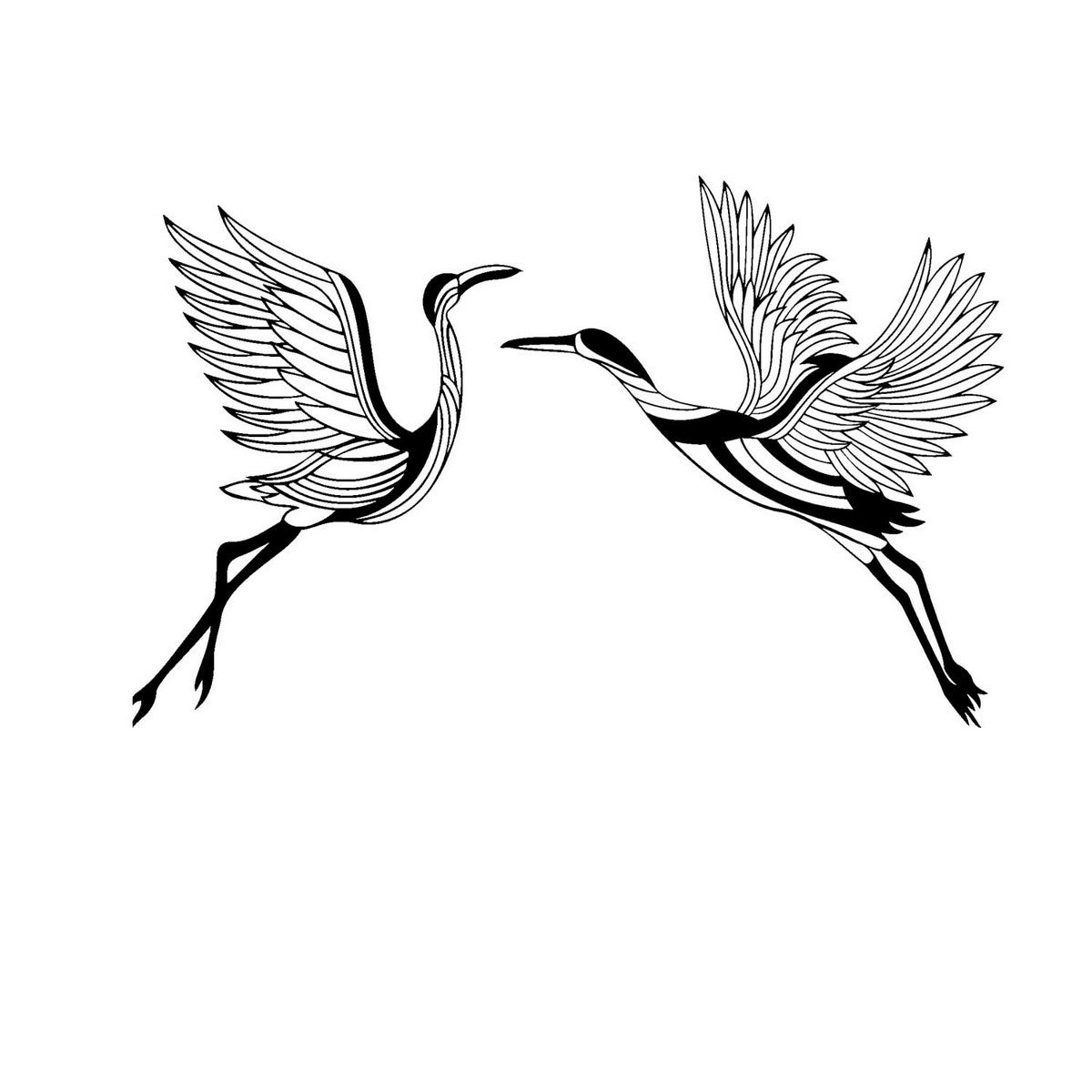 Décoration murale en métal noir – oiseaux en vol (lot de 4) | Décorations murales | Pier Import