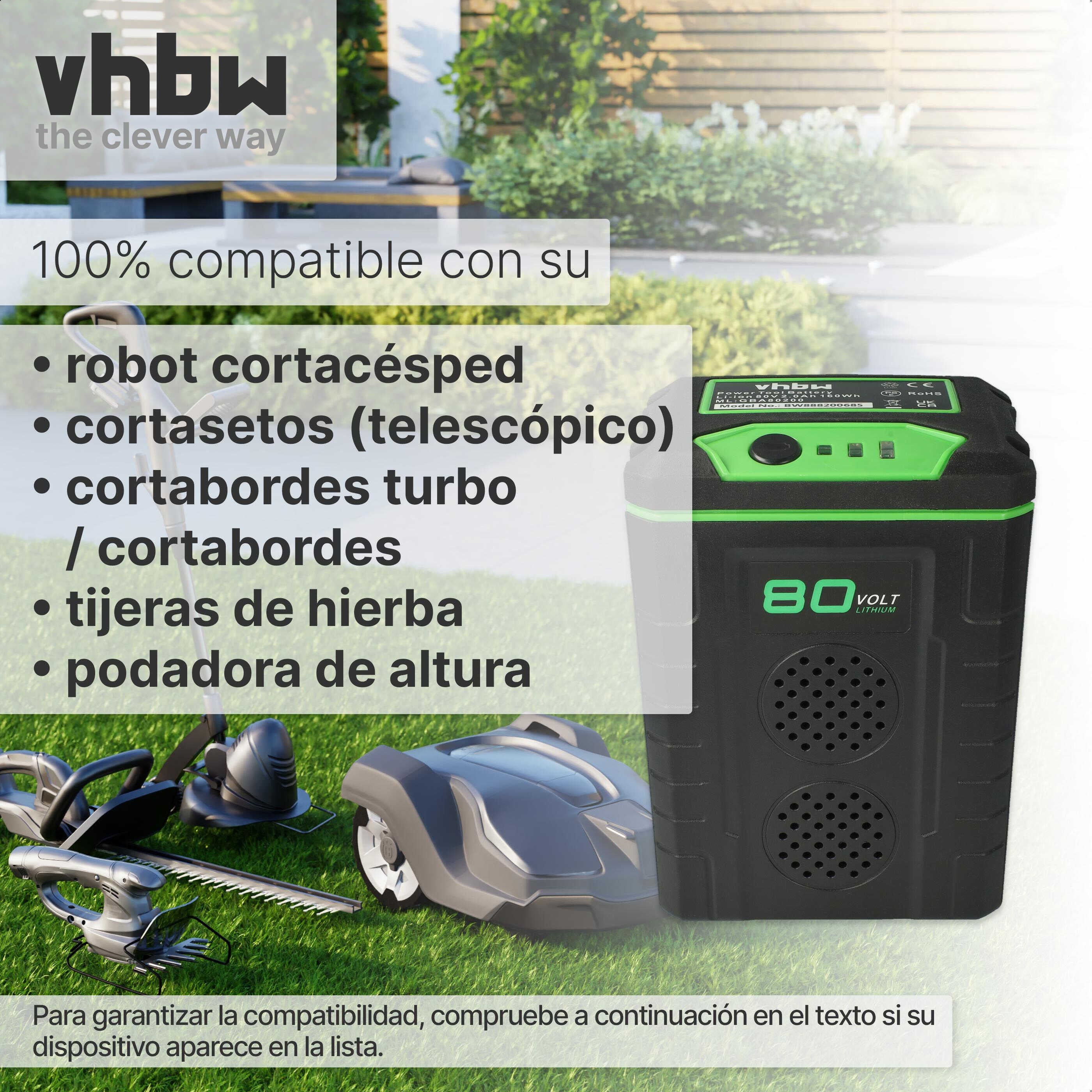 vhbw Batterie remplacement pour Greenworks GBA80500, GBA80400 pour tondeuse outil de jardinage (2000mAh, 80V, Li-ion) - 5