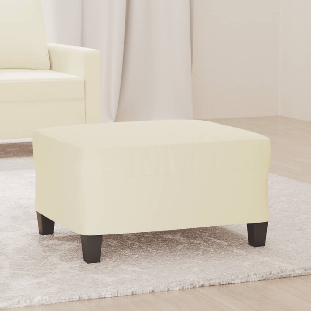 Repousa-pés em pele sintética creme 70x55x41 cm - 2