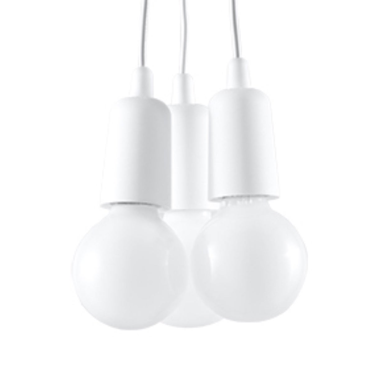 Lampa wisząca Diego biała 3xE27x60W wym: 100 x 10 x 10 cm tworzywo sztuczne Sollux Lighting