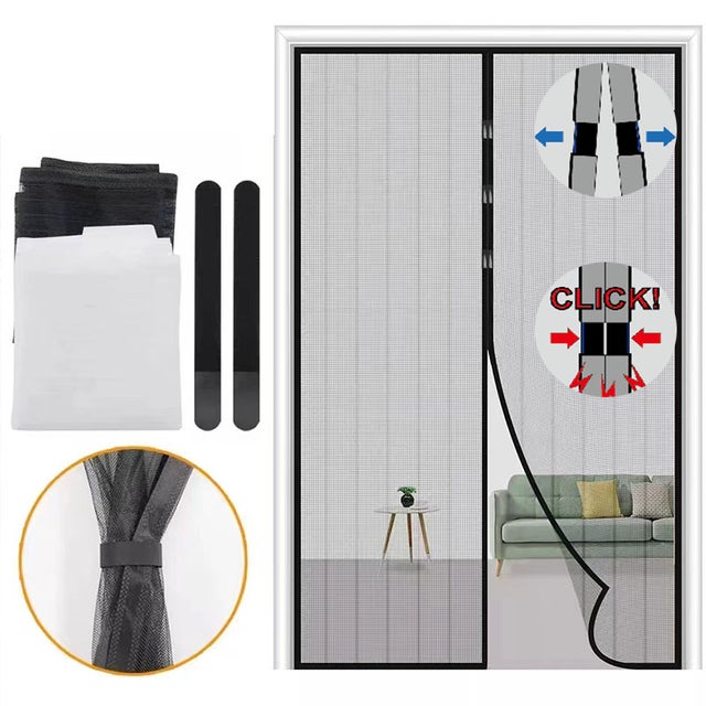 Moustiquaire porte fenetre, Moustiquaire Porte à Fermeture Aimantée,Rideau de Porte Anti Mouche, rideau de porte volante anti-insectes d'été en maill
