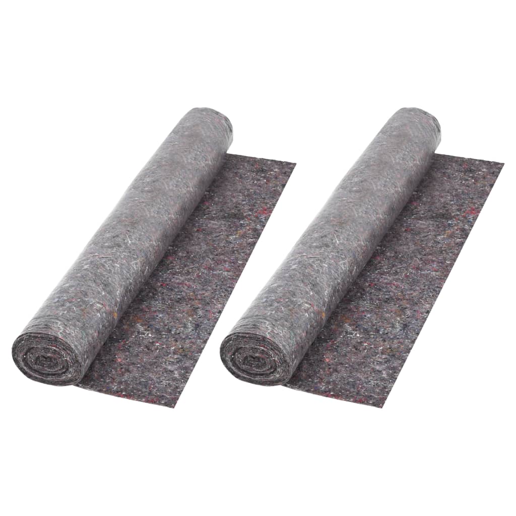 Lona protectora | fieltro antideslizante de pintor 2 uds 50 m 180 g/m² gris cfw56967