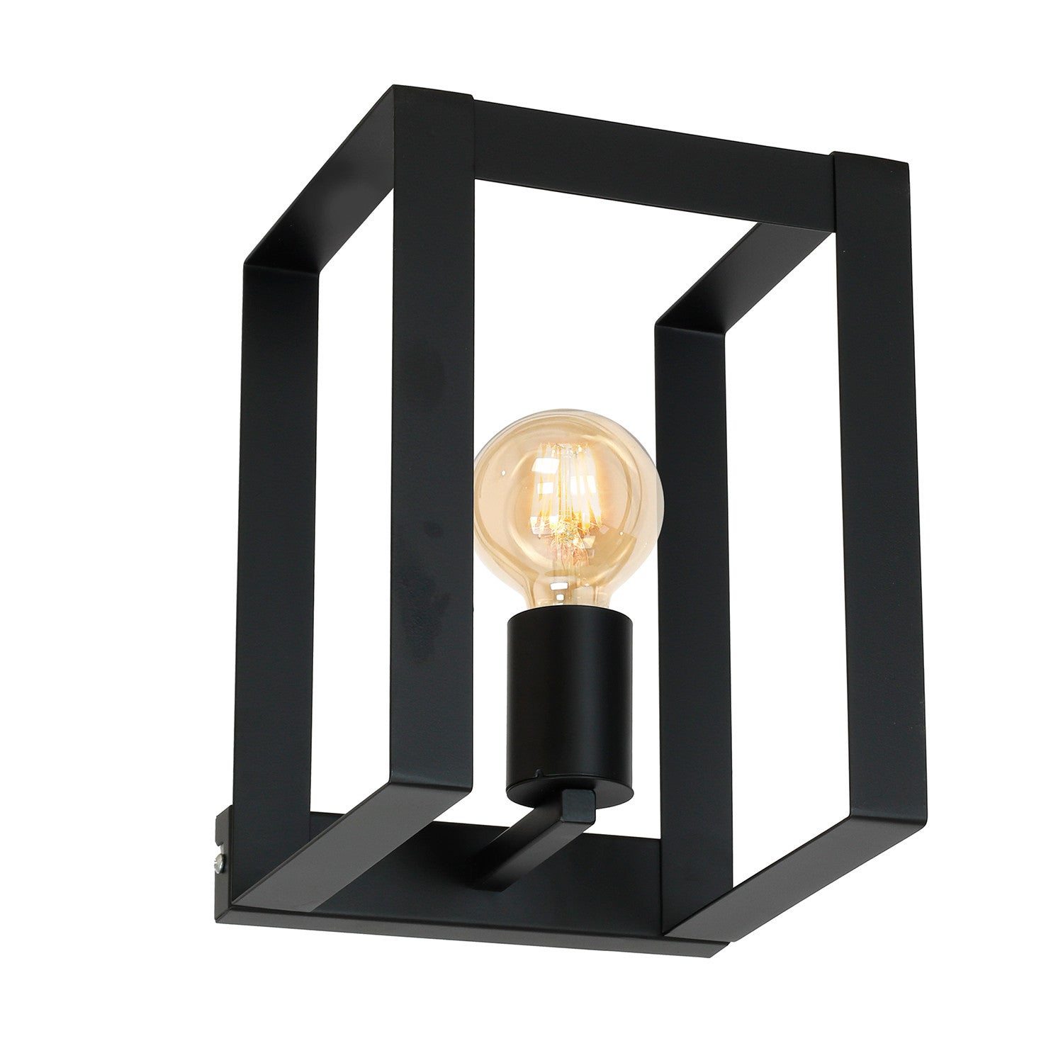 Kinkiet ścienny Kartel czarny mat 1xE27x15W wym: 25 x 20 x 18 cm metal IP20 Luminex