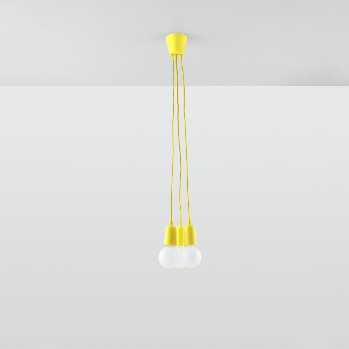 Lampa wisząca ASTIS 3 żółta LED 4000K - 15x15x90cm Sollux