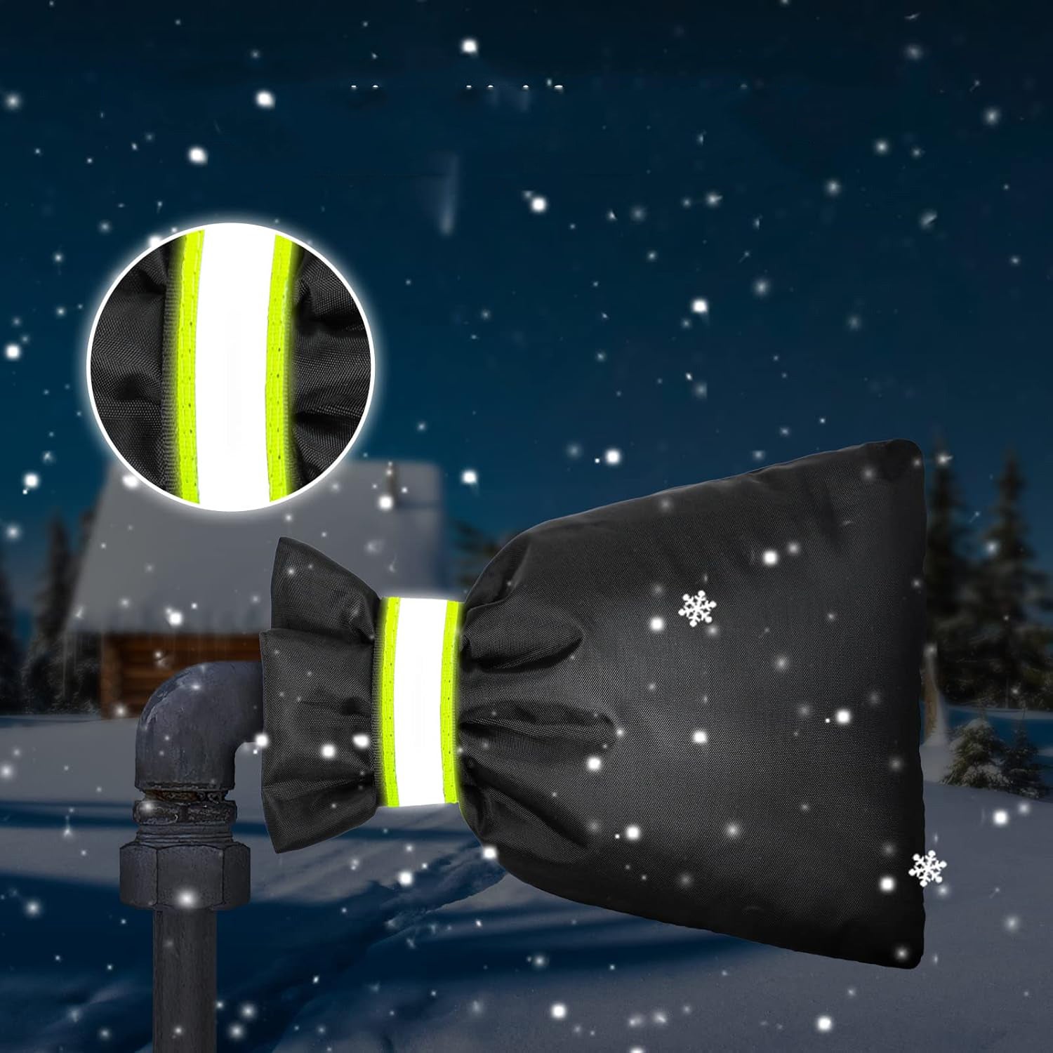 Couvercle de robinet antigel réfléchissant extérieur 2 pièces, 22*18 cm - 4