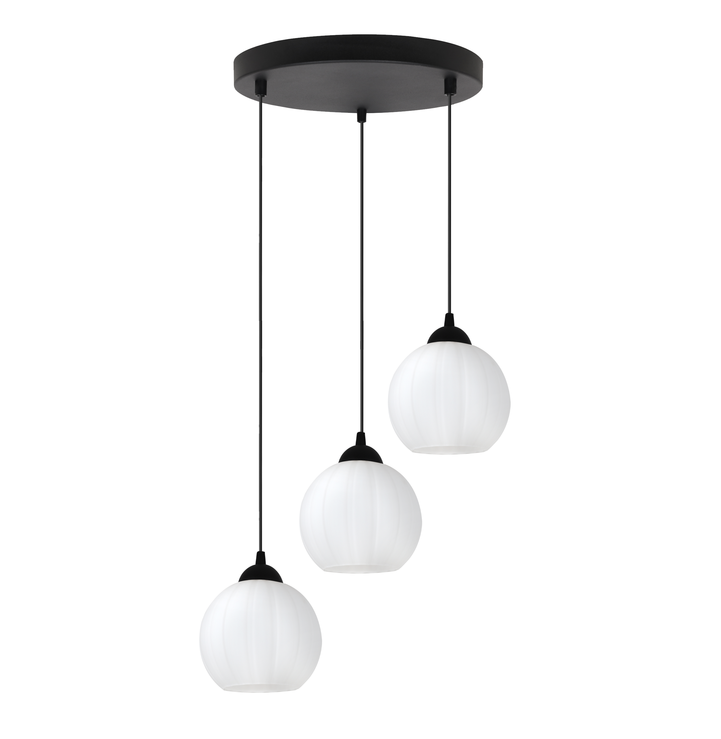 Lampa sufitowa wisząca okrągła Costa loft 3xE27 klosz kula biała Light Home LH