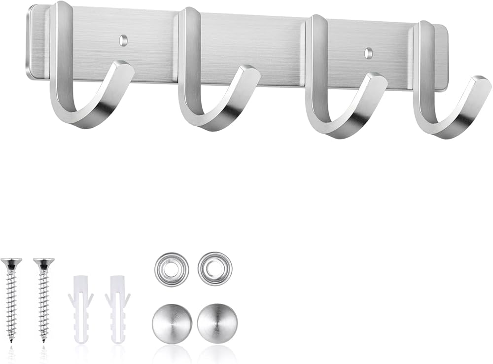 Crochet Mural En Forme De J Patère Simple En Acier Inoxydable Crochet Mural Adhésif Double Face