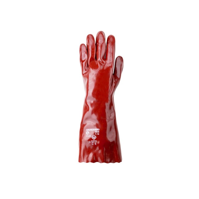 Gants PVC rouge enduit 40 cm Supérieur - Coverguard - Taille XL-10