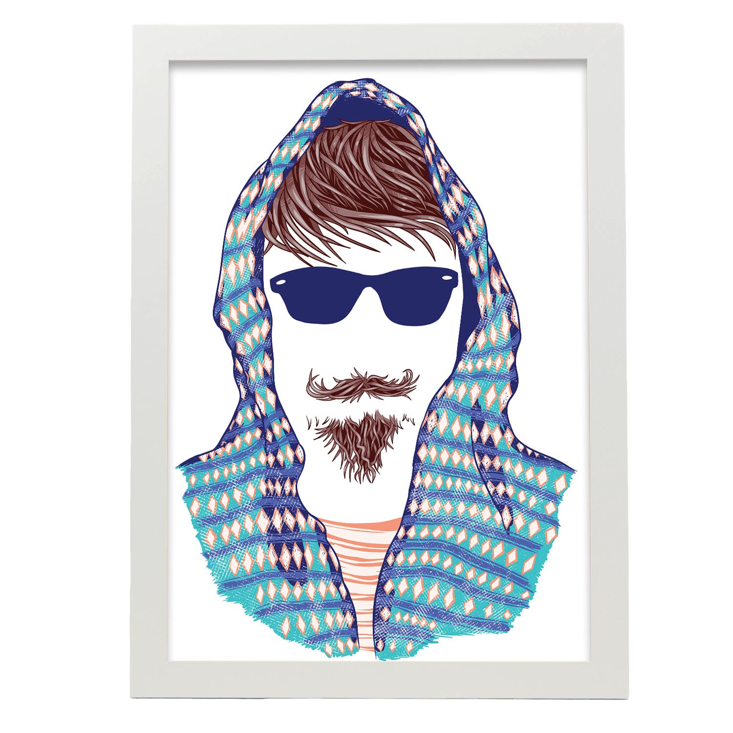 Póster De Hipster Colección De Ilustraciones Cuadros Decorativos