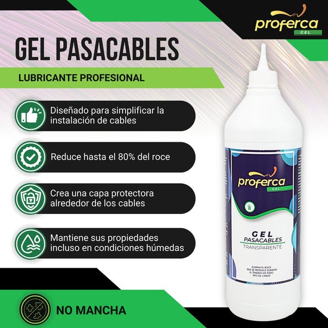 Gel Pasacables Transparente 1000ml | Lubricante Profesional para Tendido de Cables | No Mancha | Leroy Merlin Gel Pasacables Transparente 1000ml | Lubricante Profesional para Tendido de Cables | No Mancha | Leroy Merlin