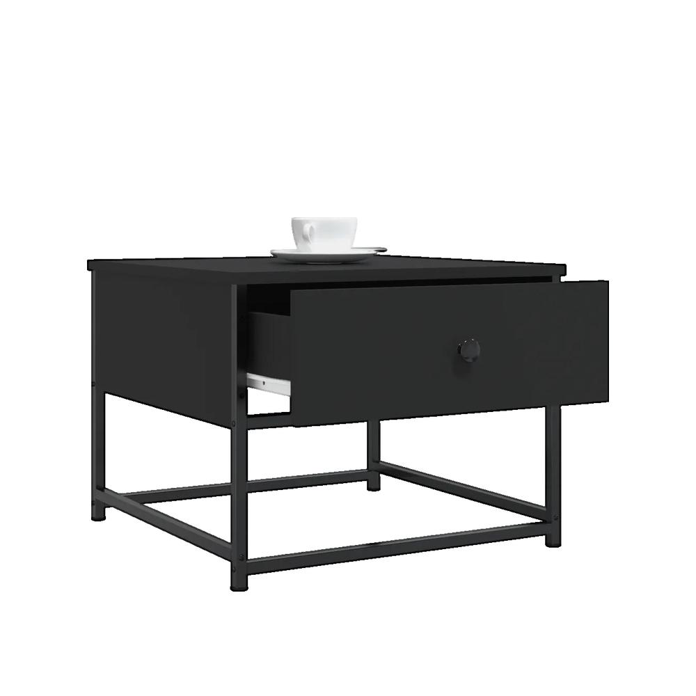 Stolik kawowy Vidaxl czarny drewno inżynieryjne 51x51x40 cm stabilny