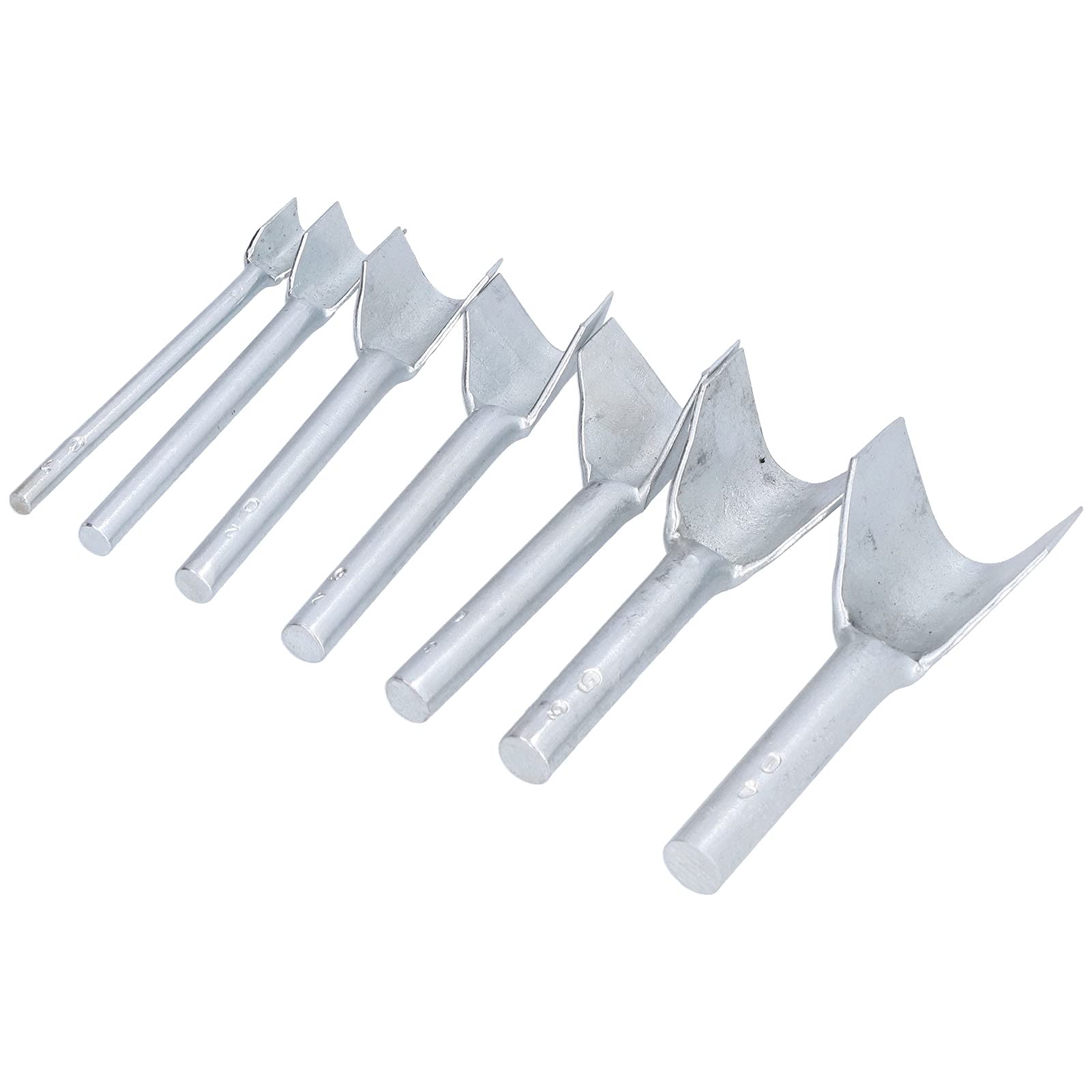 Lot De 5 Poinçons En Acier Carbone - Pour Marquage Sur Métal Et Bois, Tailles 1/16" à 3" (RURAL MART)