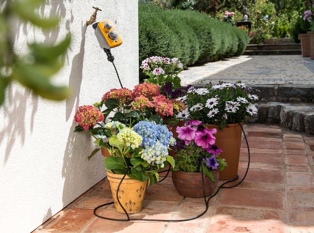 Chrees Irrigatore Automatico A Doppia Pompa Per Piante - Programmabile, Display LED, USB/Batterie, Per Interni, Balcone E Giardino - 3