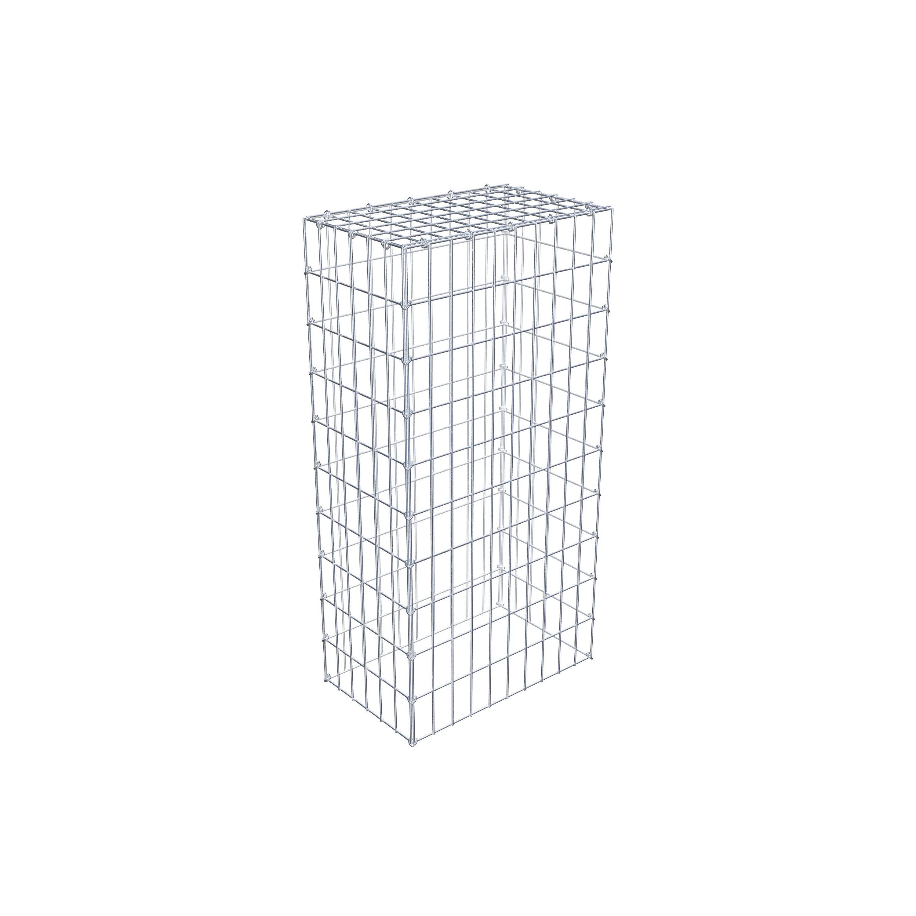 Gavión para apilar en acero galvanizado 100x30x50cm (LxAxP), malla 5 x 10cm, Anillo en C, sin rejilla inferior - 3